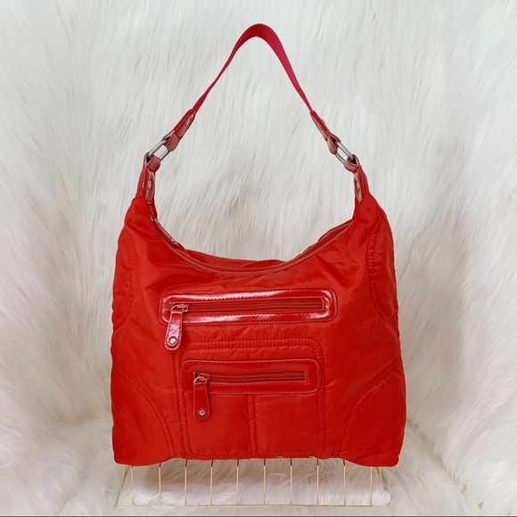 Vintage Handbags - Vintage Quilted Red Polyester Purse- looks Similar to a Vintage Puffer Jacket